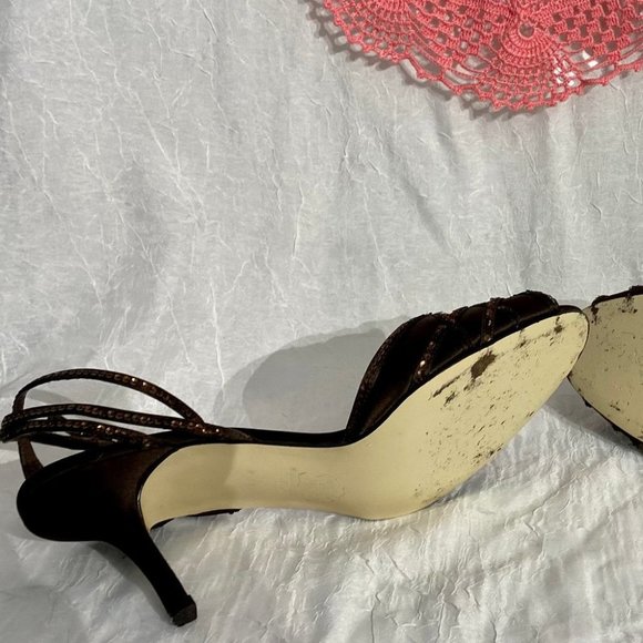 Strappy Evening Brown Sandal - Picture 9 of 13